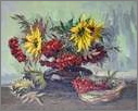 Романов Ю.Н. Натюрморт с рябиной. 2003. Холст, масло. 50 х 60