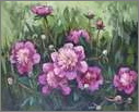 Романов Ю.Н. Пионы цветут. 2005. Холст, масло. 50 х 60