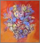 Наумова И.Г. Осень, собранная в букет. 2009. Батик. 70 х 70