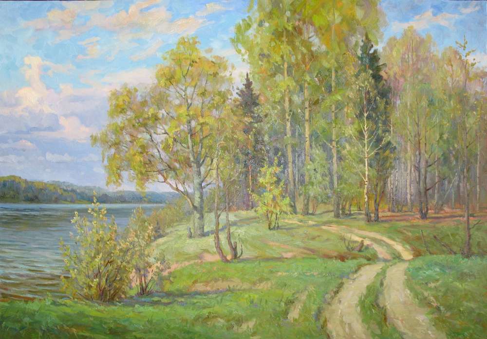 В. Загретдинов. Зелень весны. 2008. Х., м. 70 х 100