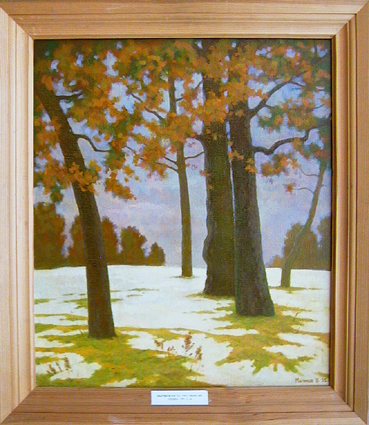 В. Мытиков. Тишина. 1995. Х., м. 69,5 х 60. ЧГХМ