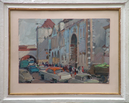 В. Ненаездников. Казанский вокзал. 1971. К., м. 29,5 х 41,5. ЧГХМ