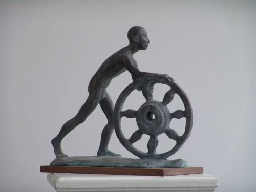 П. Пупин. Колесо жизни. 2008. Бронза. 30 х 14 х 33