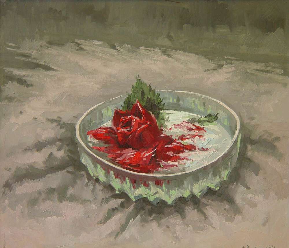 Ю. Романов. С думой о вечном. 2001. Х., м. 45 х 40