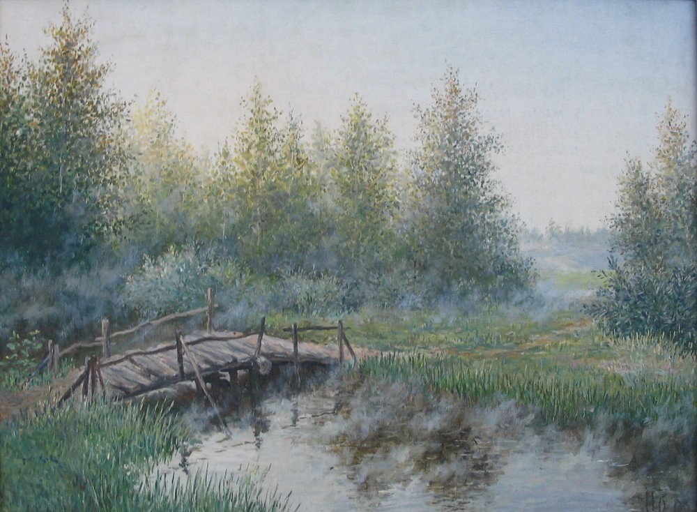 Н. Юткин. Чертов мост. 2001. X., м. 60 х 40