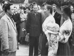 Встреча П. Хузангая на украинской земле. 1959 г. 